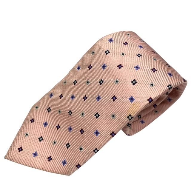 BURBERRY バーバリー ブラックレーベル ネクタイ フラワー 総柄 ロゴ シルク ピンク マルチカラー拍卖