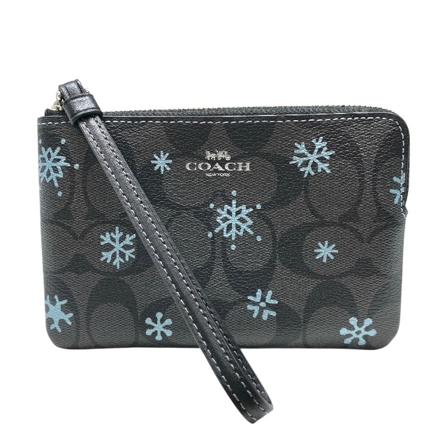 COACH コーチ CF286 コインケース ポーチ ミニポーチ 小物入れ バッグチャーム ロゴ レザー ブラック拍卖