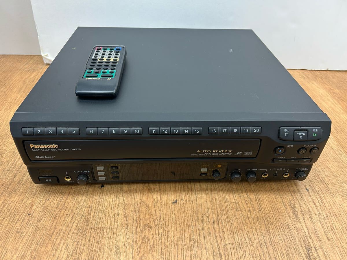 Panasonic MULTI LASER DISC PLAYER レーザディスクプレーヤー LX-K770 リモコン付き拍卖