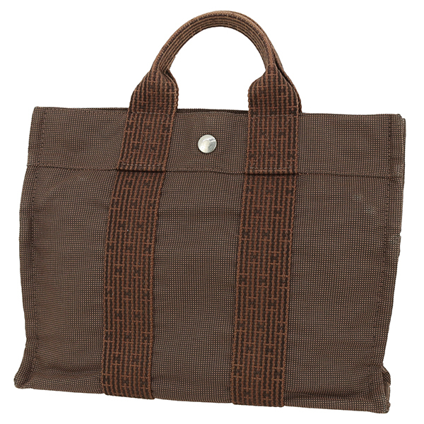 エルメス エールライン トート PM ナイロンキャンバス ブラウン 2142拍卖