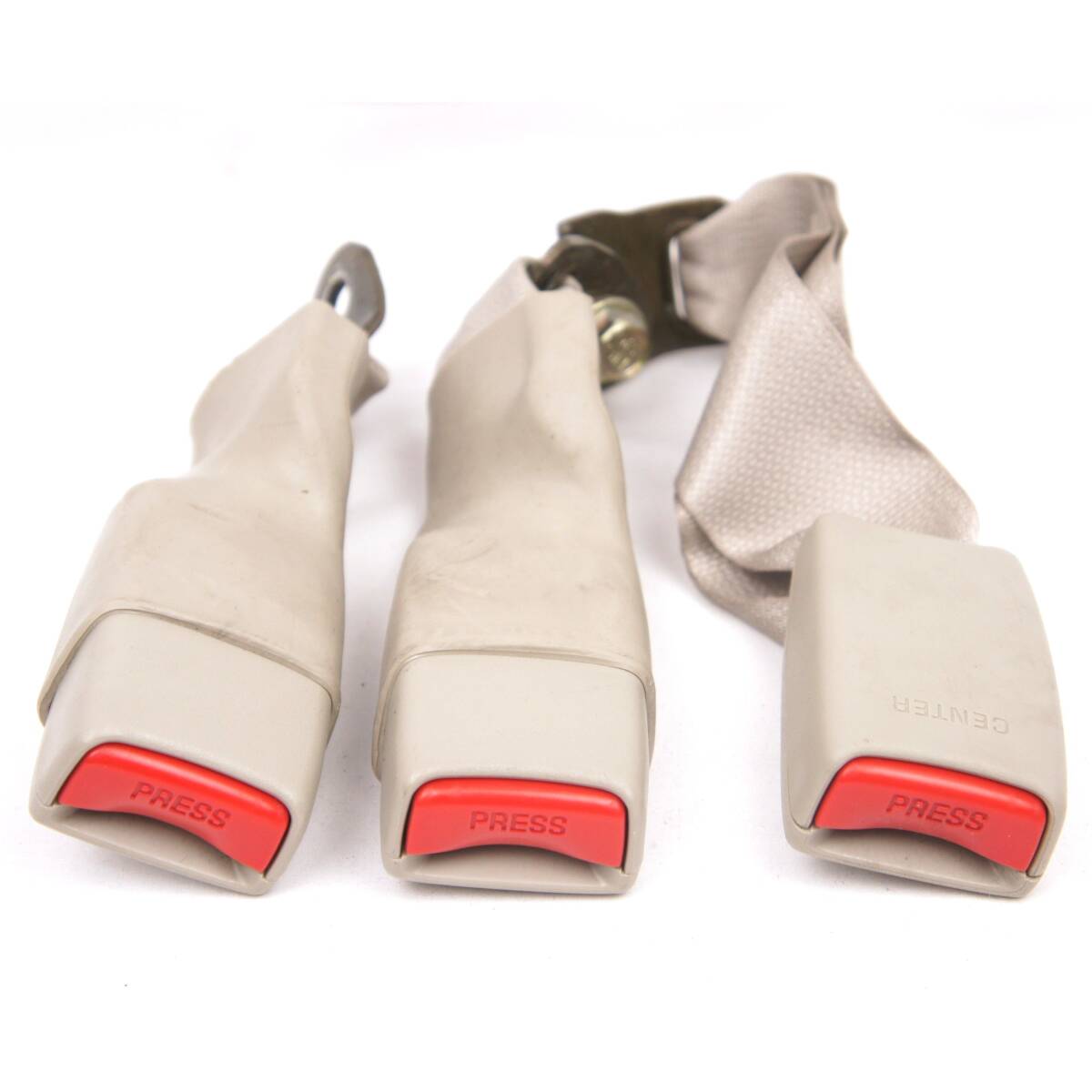 実働 リア 3点セット シートベルトキャッチ ベージュ BL5 前期 A型 2.0GT レガシィ外し ストライカー 受け口 バックル BLE他 純正 @11695s拍卖