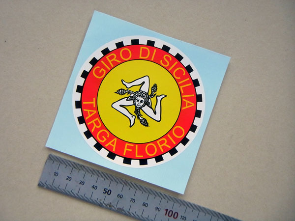 タルガ・フローリオ ジーロ ディ シチリア ステッカー 丸拍卖