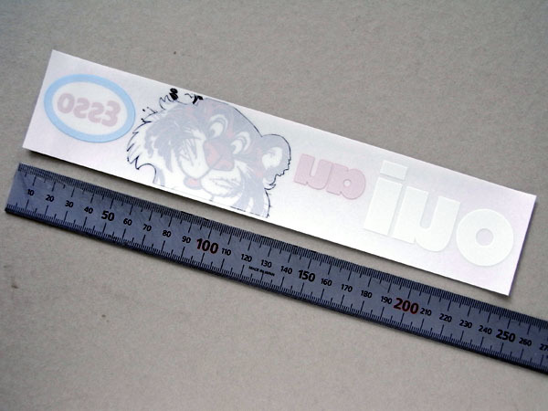 プジョー エッソ・タイガー リアウィンドーステッカー 1970年代~1980年代初め 透明フィルム 内貼り拍卖