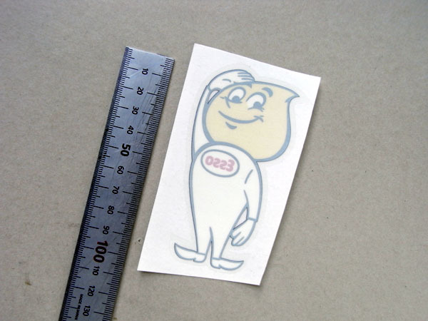 エッソ esso マスコットキャラクター B リアウィンドーステッカー 1960年代~1970年代 透明 内貼り プジョー拍卖