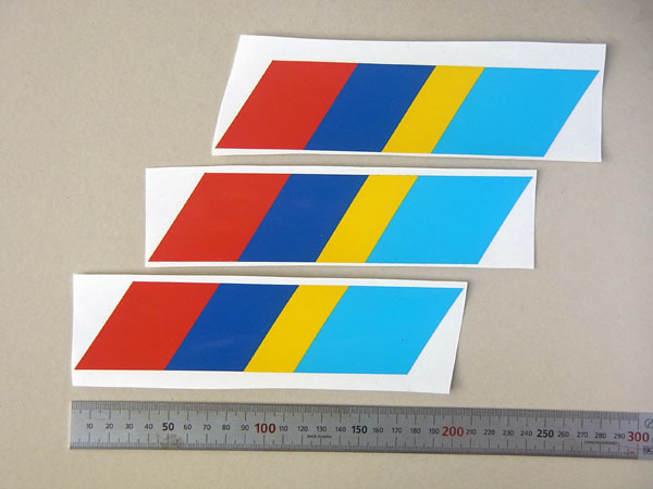 プジョー・205 GTI PTS ストライプ 保護膜仕様外装フロントグリルステッカー 3枚セット拍卖