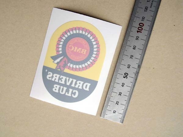 BMC ドライバーズ クラブ ウィンドーステッカー 1960年代 内貼り BMCミニ、モーリス・マイナー、ADO16 など拍卖