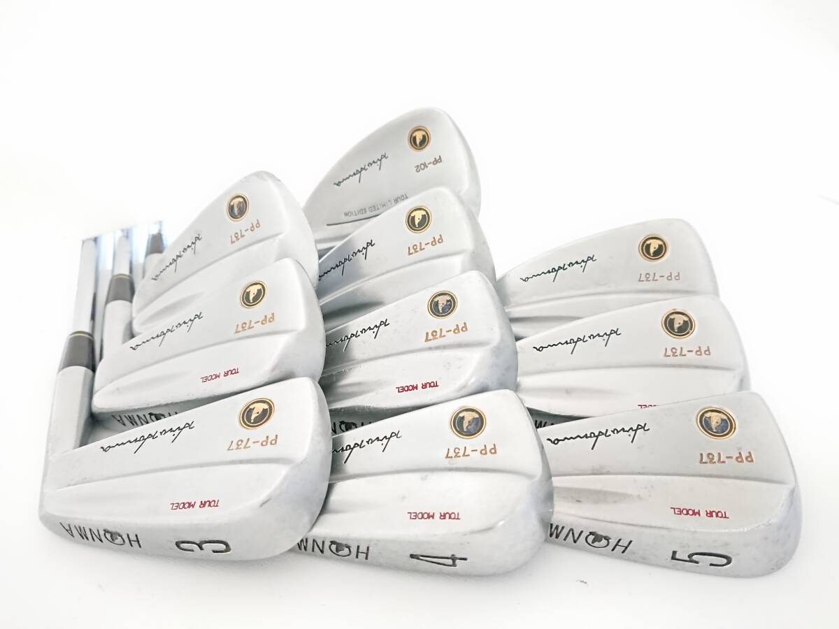 本間ゴルフ◆◆ 最高傑作 軟鉄鍛造 PP-737 MB FORGED TOUR MODEL + PP-102 Sw ◆◆奇跡の10本組!!!拍卖