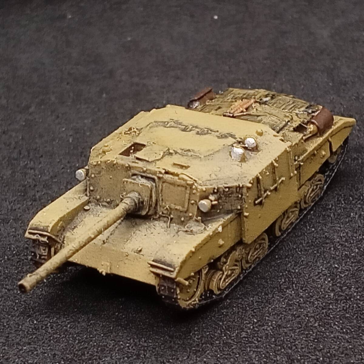 ●完成品1/144 M43セモヴェンテ75/46,”イタリア最強の自走砲!”,イタリア,その他各国,WW2,ダークイエロー塗装,自作ver拍卖