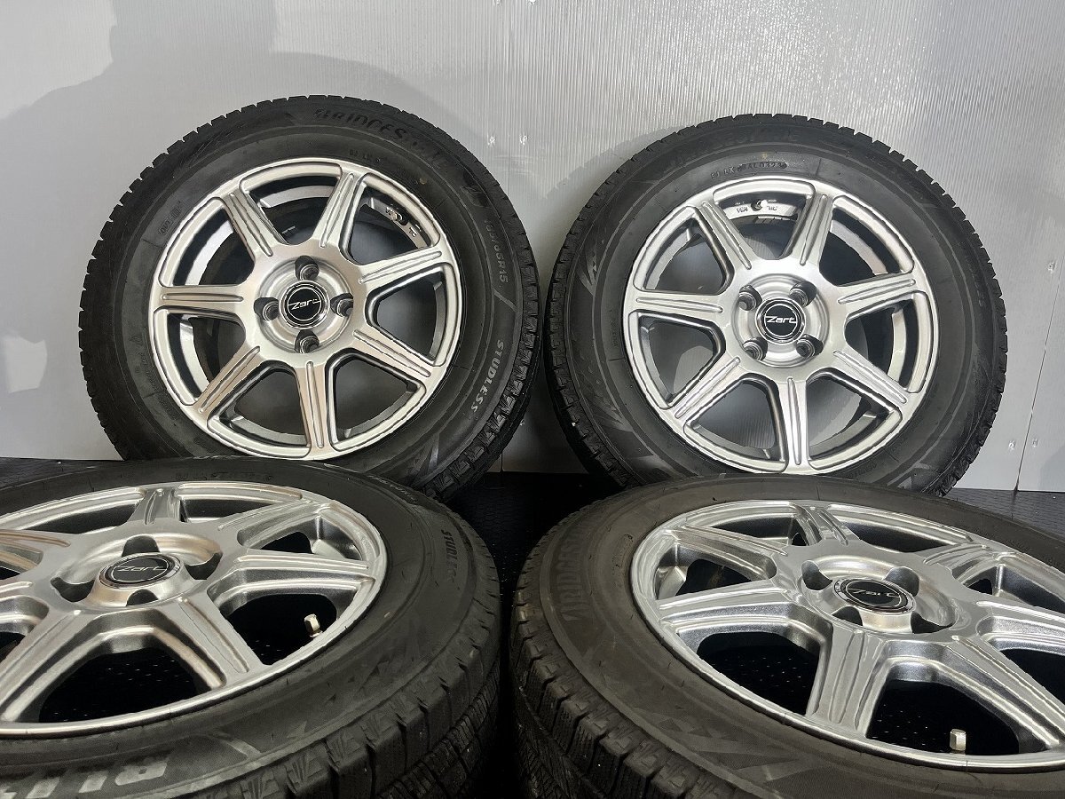 【BS BRIDGESTONE BLIZZAK VRX3 185/65R15】スタッドレス【BS BRIDGESTONE ZART 15インチ 6J4HPCD100+45】23年製 バリ溝 ノート等 (STA008)拍卖
