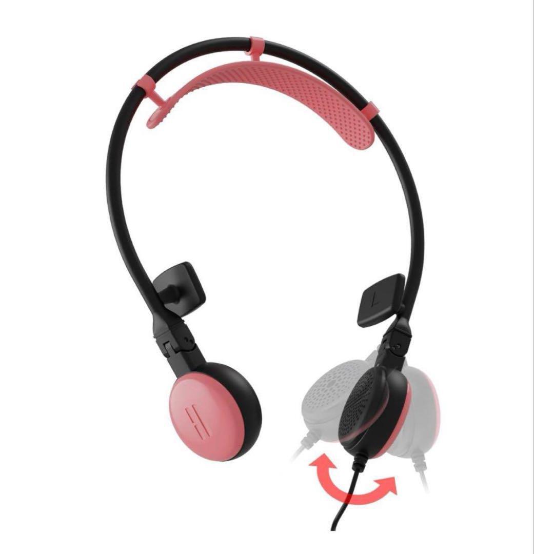 K013【新品】オフイヤーヘッドホン 非接触型イヤホン ヘッドセット ピンク拍卖