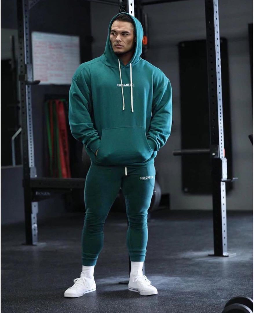 K058 【Musgneer】トレーニング パーカー 薄手 ブラック L拍卖