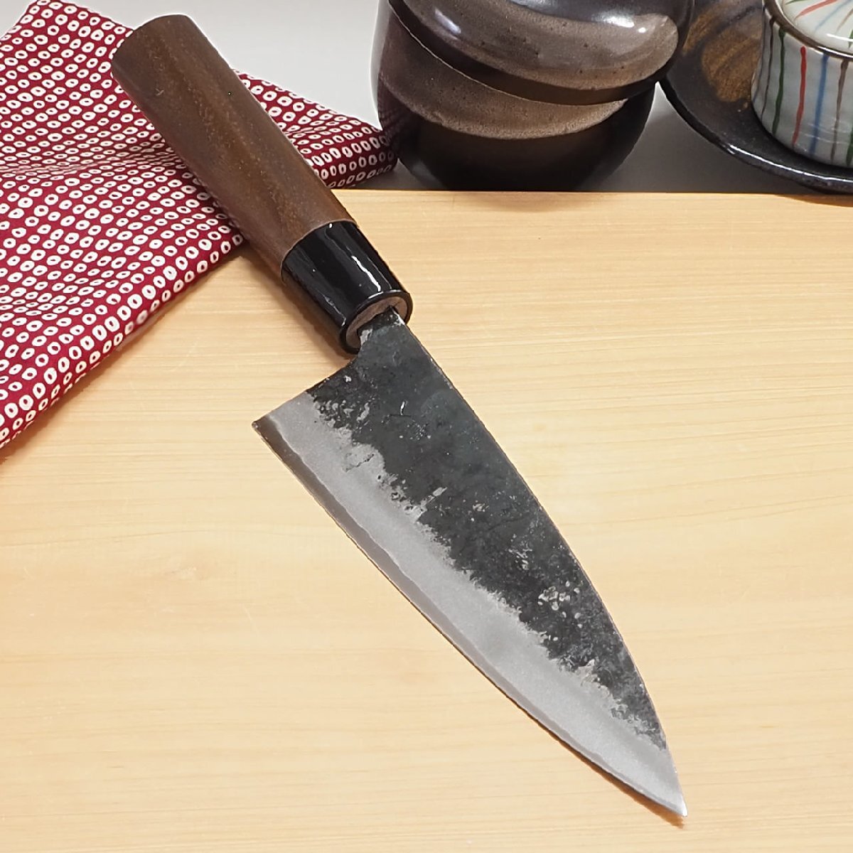 万能包丁 舟行包丁 青紙 両刃 16.5cm 土佐打刃物 和包丁 料理包丁 三徳包丁 土佐包丁 左利き対応 日本製 藤助拍卖