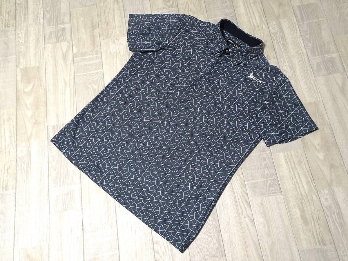 【必見】★SRIXON/スリクソン×DESCENTE/デサント/ゴルフ/メンズ/総柄プリント/シャツ★【TP-14】拍卖