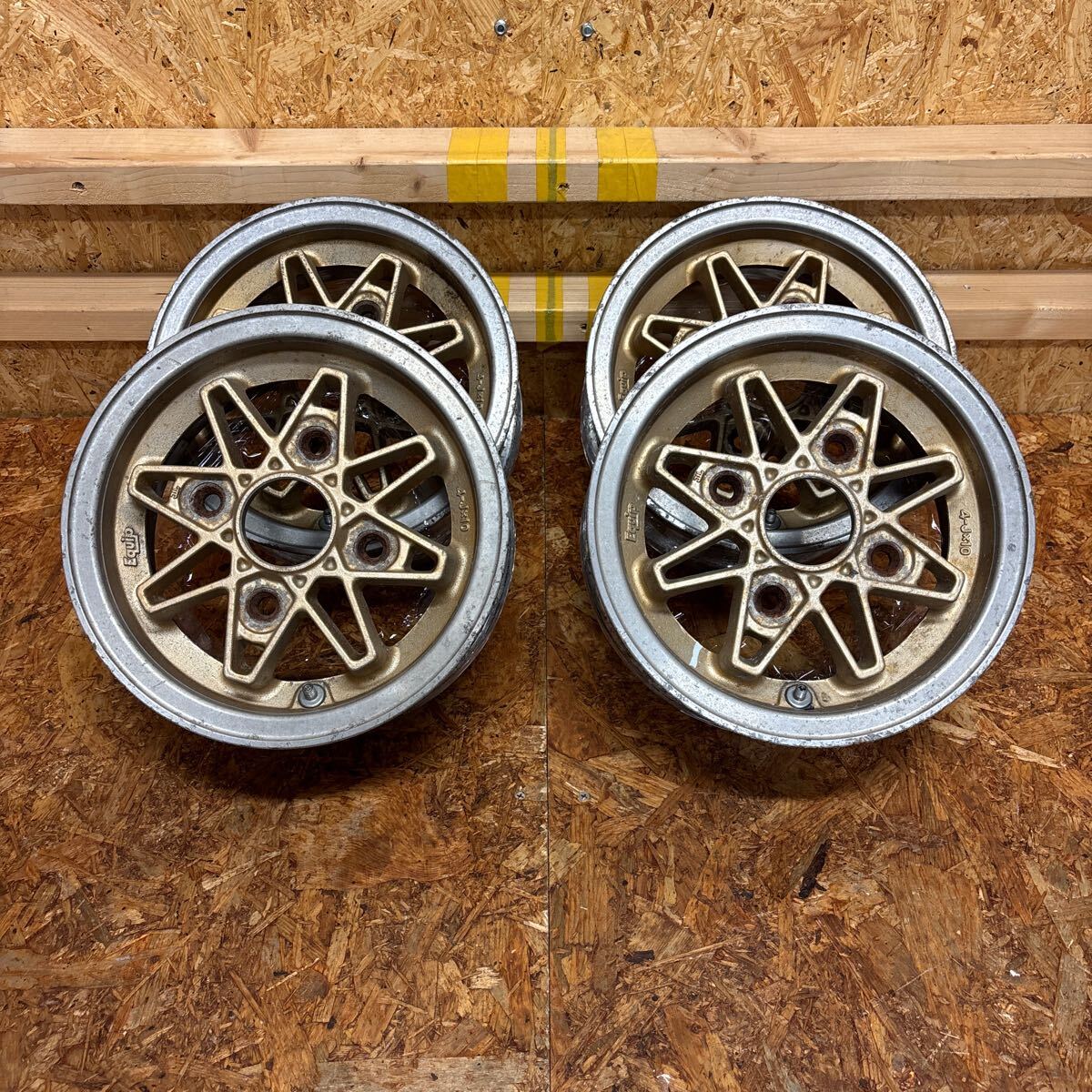 希少サイズ☆WORK☆エクイップ☆10×4J+35☆110/4穴☆旧車 旧ダイハツ JDM拍卖