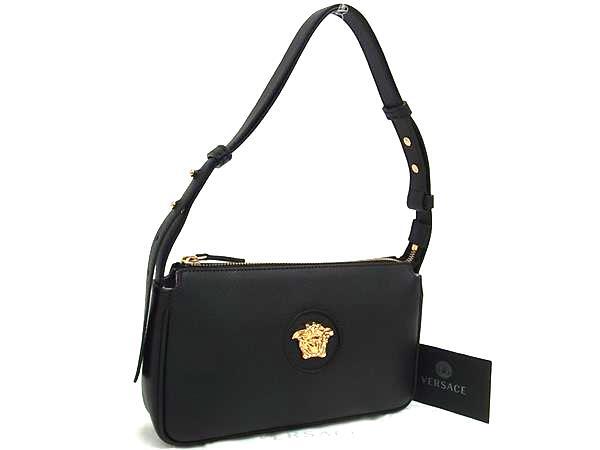 ■新品■未使用■ VERSACE ヴェルサーチ メデューサ レザー ワンショルダー ハンドバッグ 肩掛け レディース ブラック系 BP2887拍卖