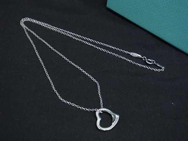 ■極美品■ TIFFANY&Co ティファニー エルサペレッティ オープンハート SV925 ネックレス アクセサリー シルバー系 FN4922拍卖