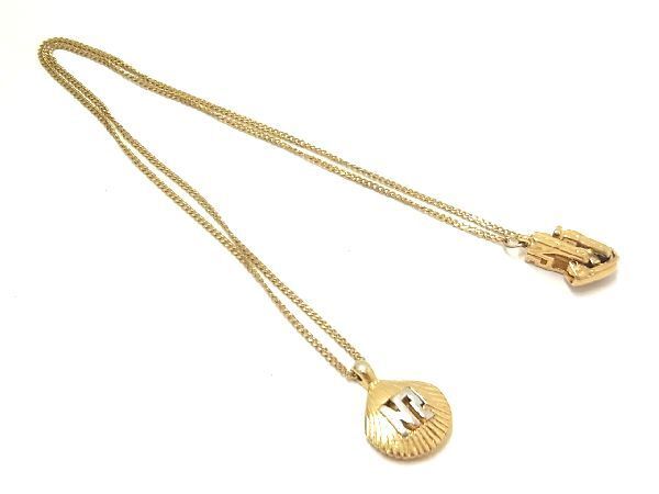 ■美品■ NINA RICCI ニナリッチ ヴィンテージ シェルモチーフ ネックレス ペンダント アクセサリー レディース ゴールド系 DD0273拍卖