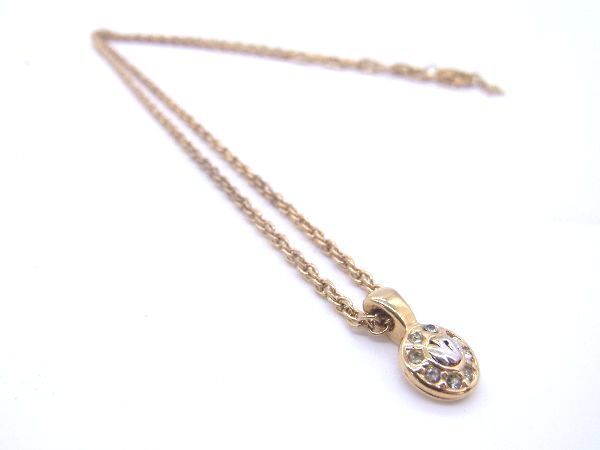 NINA RICCI ニナリッチ ラインストーン ネックレス ペンダント アクセサリー レディース ゴールド系 DD5543拍卖