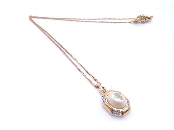 NINA RICCI ニナリッチ ラインストーン ネックレス ペンダント アクセサリー レディース ゴールド系 DD5545拍卖