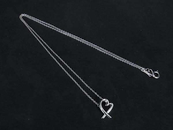 1円 ■美品■ TIFFANY&Co ティファニー パロマピカソ ラビングハート ネックレス ペンダント アクセサリー シルバー系 FN5615拍卖