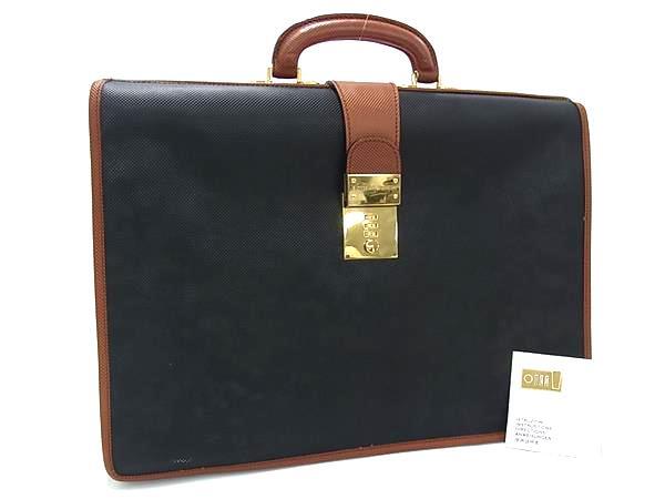 1円 ■美品■ BOTTEGA VENETA ボッテガヴェネタ ヴィンテージ PVC ダイヤルロック式 ビジネスバッグ ブリーフケース グレー系 BK9944拍卖