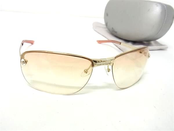 1円 ■美品■ ChristianDior クリスチャンディオール ADIORABLE 5 3YGIJ 64□16 115 サングラス メガネ 眼鏡 ゴールド系×ピンク系 BN3901拍卖