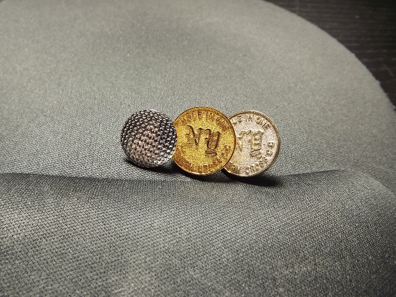 純銀製 ゴルフ マーカー 3品/計18g拍卖