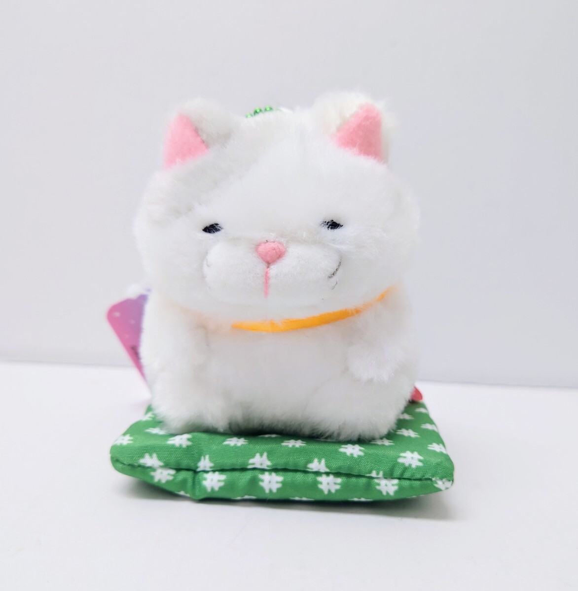 猫柄 猫雑貨 猫グッズ ひげまんじゅう 正座弐マスコット さとり ぬいぐるみ ねこ ネコ キャット 白猫拍卖