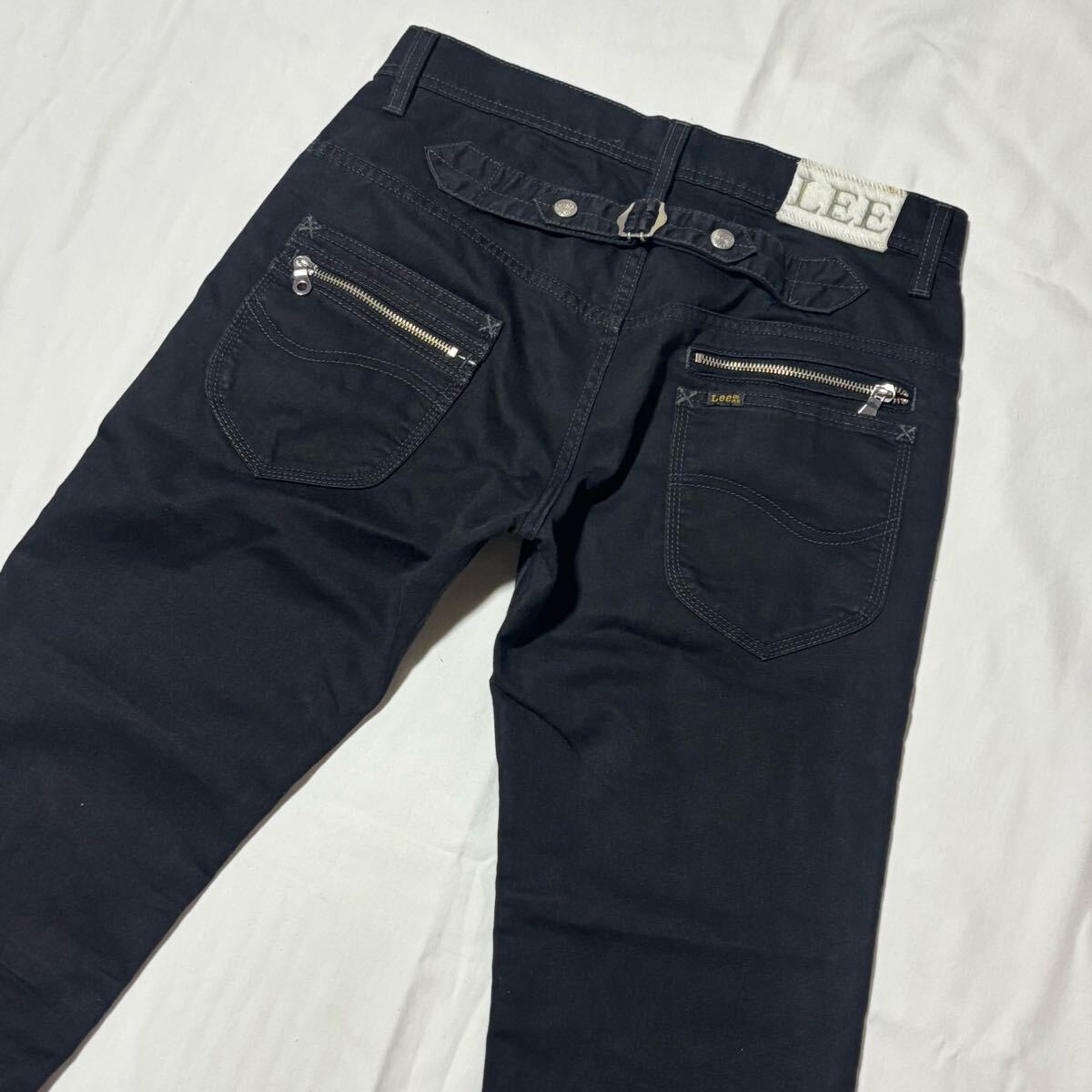 Lee☆ブレイブライダース☆薄手☆シンチバック☆ジップナロー☆ストレッチパンツ☆ブラック☆08522☆30☆ウエスト82cm拍卖