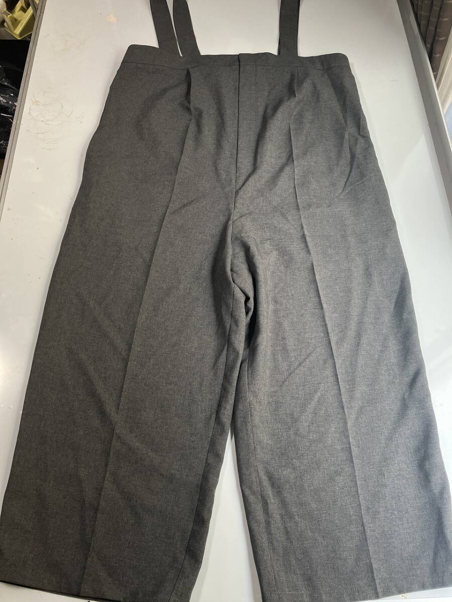 訳あり■大きいサイズ4L■サロペットイージーパンツ■チャコール拍卖