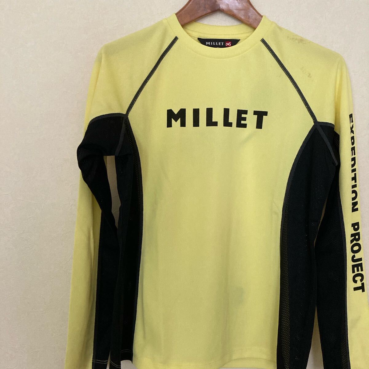 【訳あり未使用】ミレー 長袖 ドライ Tシャツ 子供 春夏 アウトドア スポーツ スタッフ用 MILLET拍卖