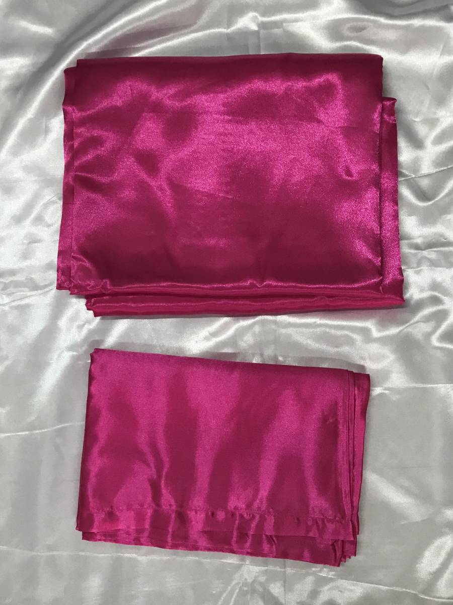 ★送料無料2★シルクシーツ1枚・枕カバー2枚(ワイン )3点SET拍卖