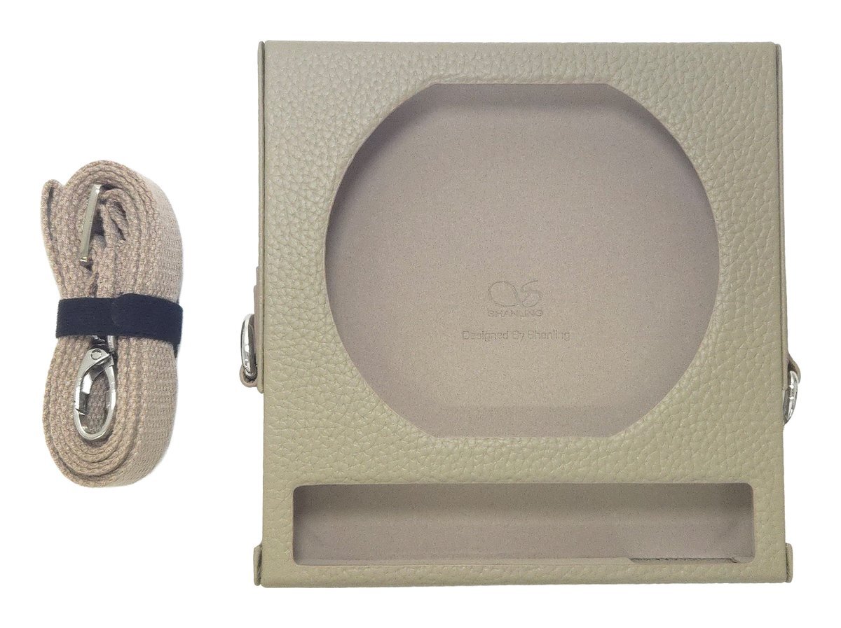 ★SHANLING EC Zero T Case Gray-Beige グレーベージュ ECCOレザー ケース 取り外し可能ショルダーストラップ付★新品送料込拍卖