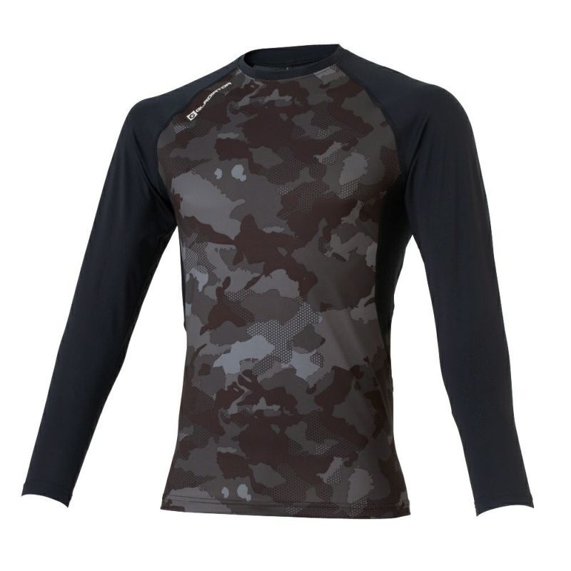 接触冷感 キシリトール バイク インナー (ブラックカモ/4XL) ツーリング 吸汗速乾 ストレッチ UVカット メッシュ拍卖