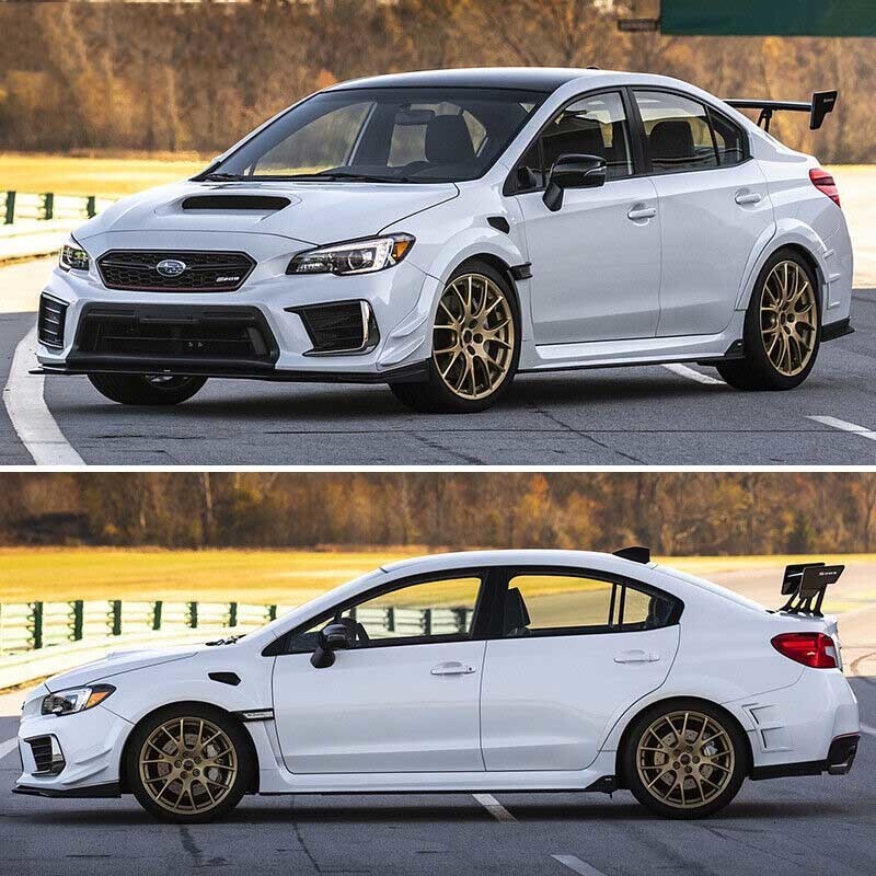 【即納品】#D4Sクリスタルブラックシリカ塗装済み スバル WRX VA STI S4 セダン エアロ サイドスカートスポイラー サイドステップ 塗装費込拍卖