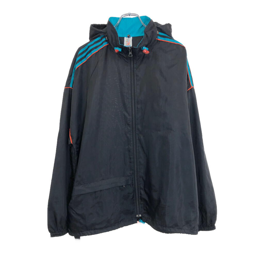 80年代 adidas アディダス ナイロンジャケット スポーツ ブラック(メンズ M)中古 古着 U3846拍卖