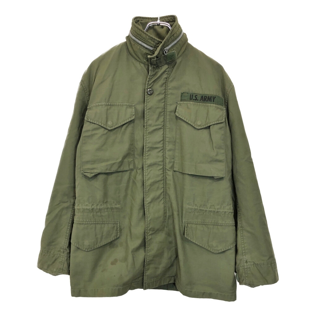 60年代 米軍実物 U.S.ARMY M-65 フィールドジャケット 1st ヴィンテージ ミリタリー オリーブ(メンズ SMALL REGULAR)中古 古着 U4516拍卖