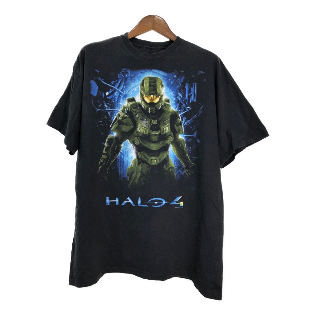 HALO4 ヘイローフォー 半袖Tシャツ ゲーム ブラック(メンズ XL相当)中古 古着 T6097拍卖