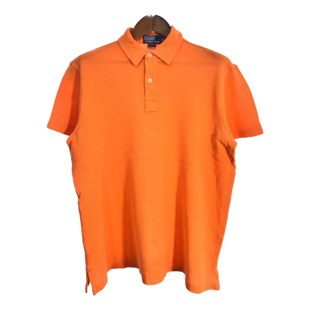 Polo by Ralph Lauren ポロ ラルフローレン ワンポイントロゴ ポロシャツ オレンジ(メンズ XL)中古 古着 T8517拍卖