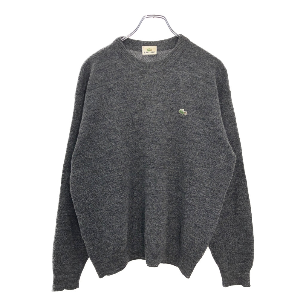 00年代 LACOSTE ラコステ ウール ニット セーター グレー(メンズ 5)中古 古着 U7486拍卖