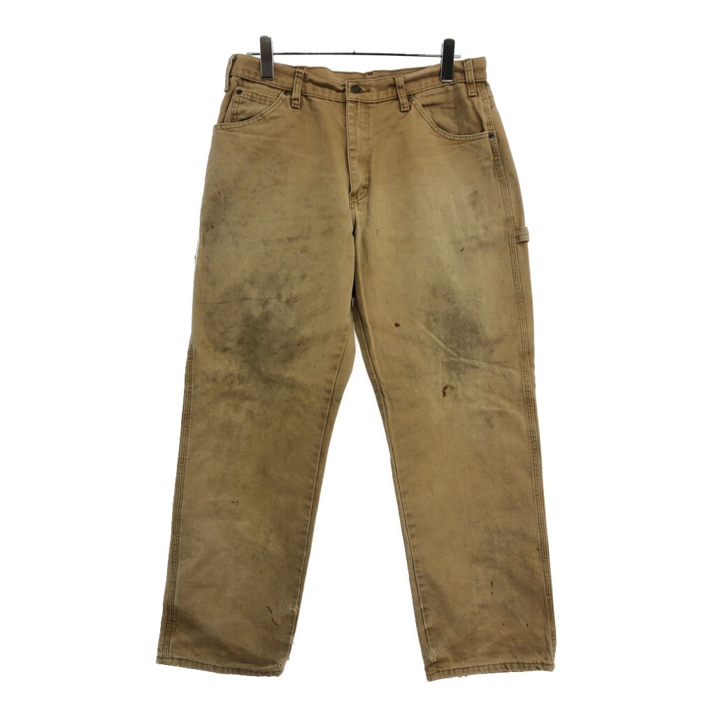 Dickies ディッキーズ ワーク ダック ペインターパンツ ブラウン(メンズ W34 L32)中古 古着 U7729拍卖