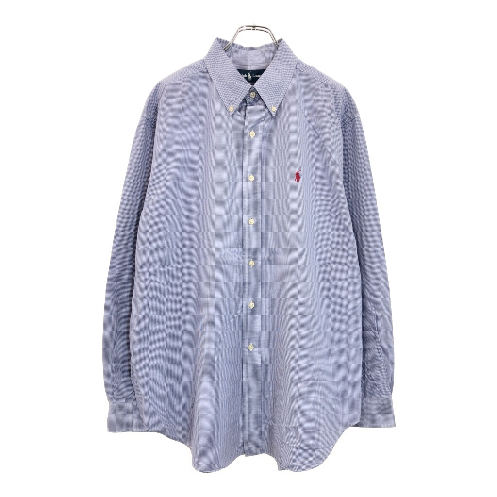 RALPH LAUREN ラルフローレン ボタンダウンシャツ ブルー(メンズ 17 1/2)中古 古着 U8599拍卖