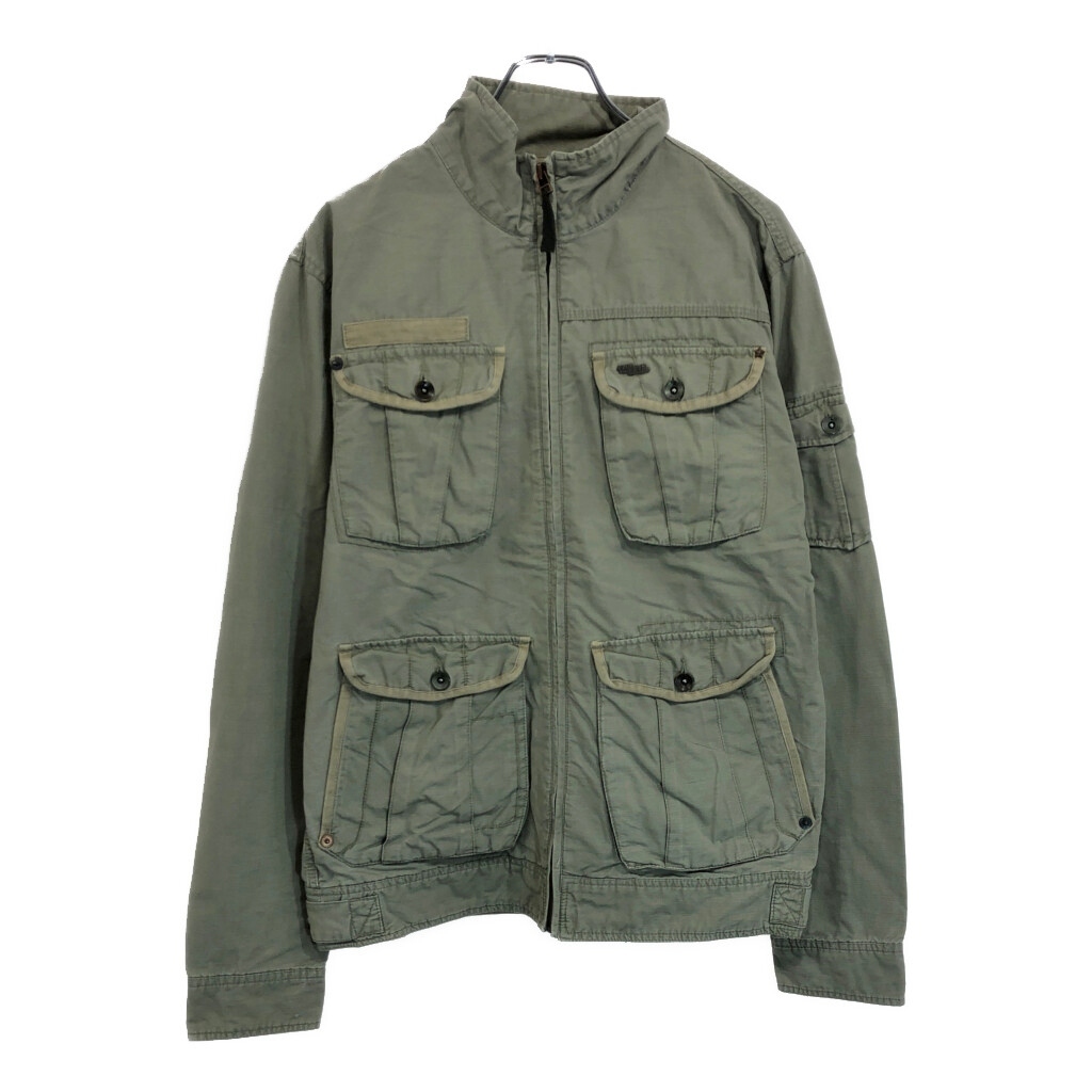 00年代 RIPCURL リップカール マルチポケット ブルゾンジャケット ユーロ カーキ(メンズ L)中古 古着 U8690拍卖