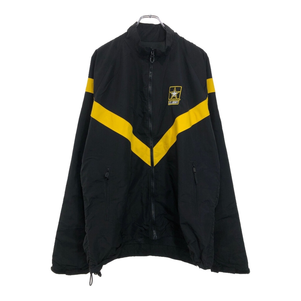 米軍実物 U.S.ARMY APFU トレーニングジャケット ミリタリー ブラック(メンズ LARGE X-LONG)中古 古着 U8924拍卖