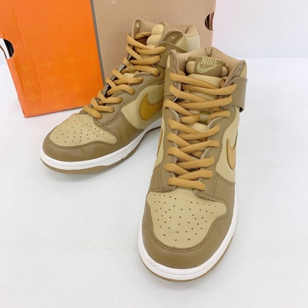 NIKE ナイキ スニーカー シューズ 観賞用 DUNK HIGH HAY MAPLE 304717-222 ダンクハイ メープル 箱付き メンズ 28cm ブラウン 靴 DF16491■拍卖