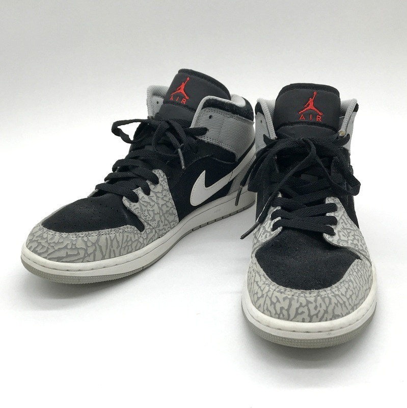 NIKE ナイキ スニーカー AIR JORDAN 1 MID SE DM1200-016 エレファント セメント ハイカット シューズ メンズ 27.5cm 靴 B14269◆拍卖