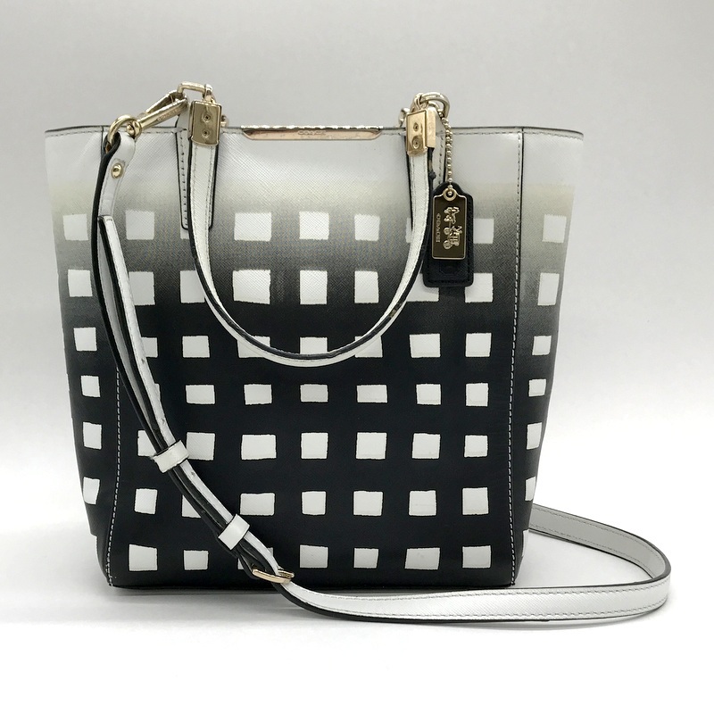 COACH コーチ マディソンギンガムサフィアーノ 2WAYバッグ ショルダーバッグ チェック柄 カジュアル レディース 服飾小物 B14393◆拍卖