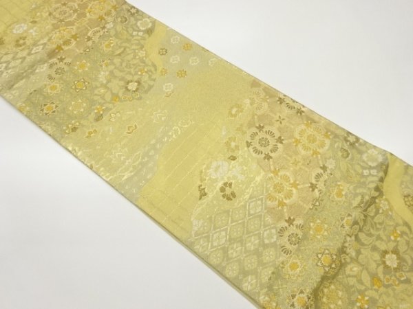 ys7431291; 宗sou 道長取り・花唐草・鳥に華紋模様織出し袋帯【着】拍卖