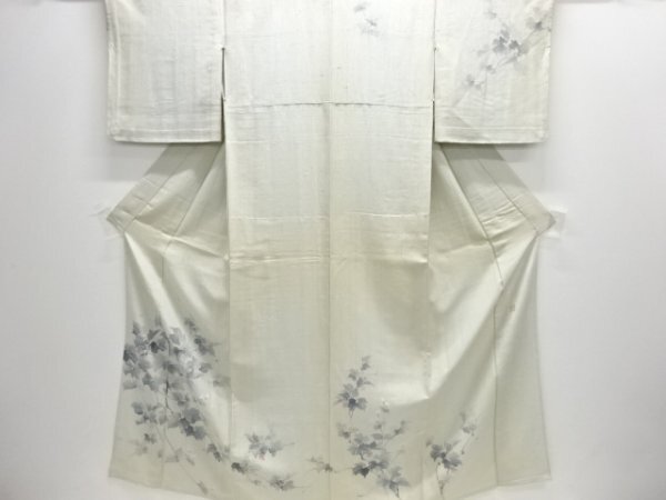 ys7461494; 宗sou 作家物 枝の実模様手織り紬一つ紋単衣着物【アンティーク】【着】拍卖