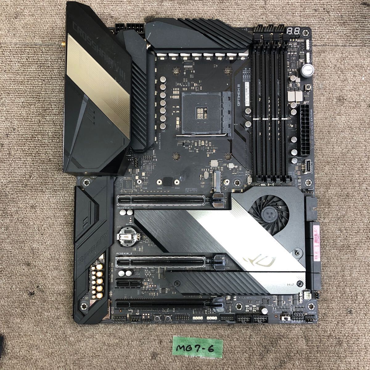MG7-6 激安 マザーボード ASUS ROG CROSSHAIR VIII HERO X570 SOCKET AM4 BIOS立ち上がり確認済み ジャンク拍卖